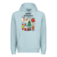 Blue Mist merry christmas Premium Hoodie - MaliasSmallBusiness