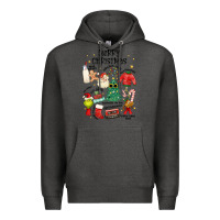 Charcoal Heather merry christmas Premium Hoodie - MaliasSmallBusiness