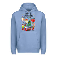 Colony Blue merry christmas Premium Hoodie - MaliasSmallBusiness