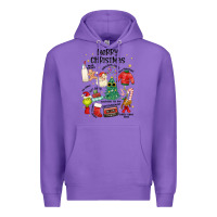 Purple merry christmas Premium Hoodie - MaliasSmallBusiness