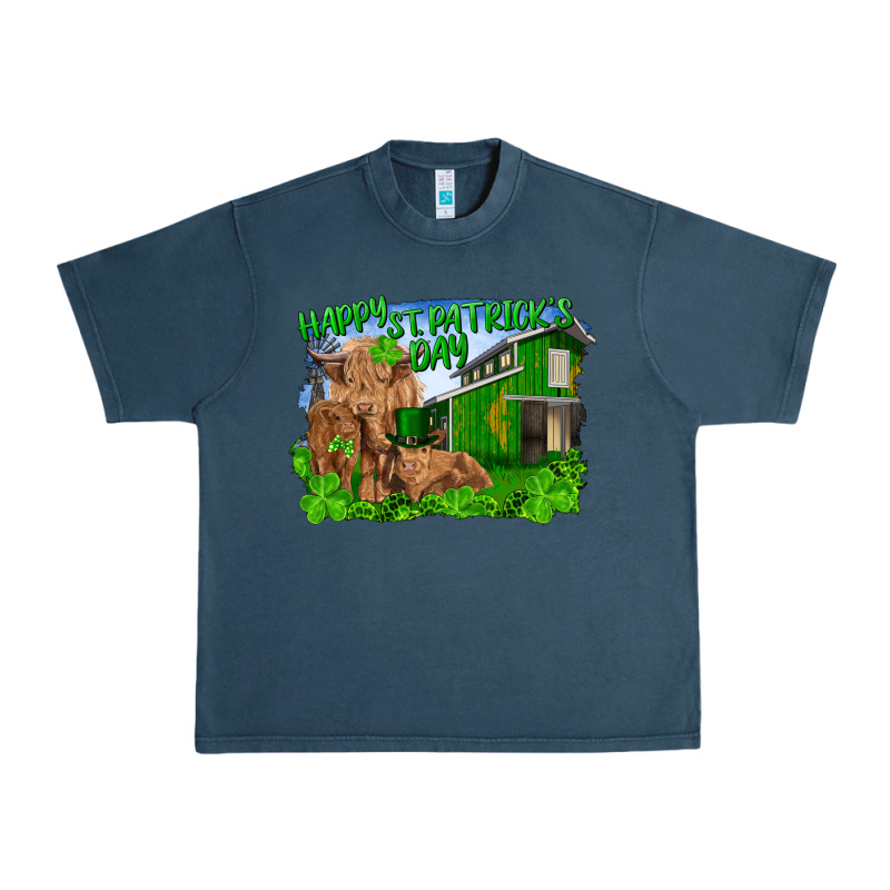 Happy St. Patrick's Day Cattle And Calfs Urban Heavy Tee by RanaPortraitStore | Teevron