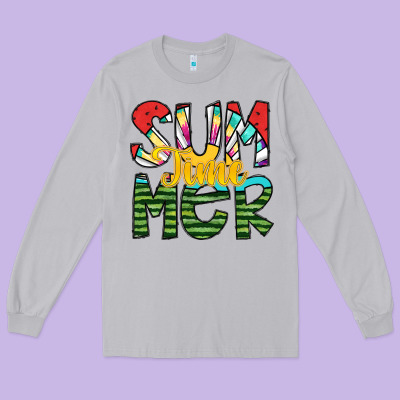 Summer Time Long Sleeve Tee Designed By Sublimationcraftshop