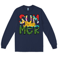 Navy summer time Long Sleeve Tee - SublimationCraftShop
