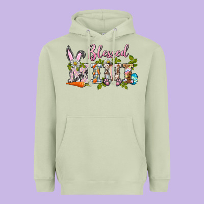 Blessed Mini Easter Heavyweight Hoodie Designed By Barkaloodesign