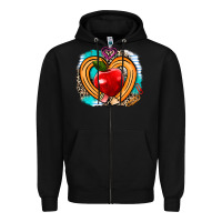 Black teacher heart pen Zipper Hoodie - AdoDesignShop
