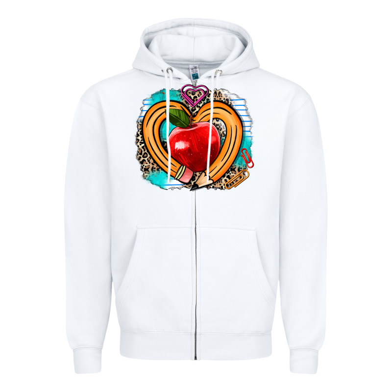 Teacher Heart Pen Zipper Hoodie by AdoDesignShop | Teevron