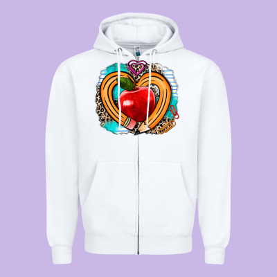 Teacher Heart Pen Zipper Hoodie Designed By Adodesignshop