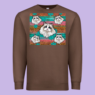 Western Ragdoll Cat Premium Sweatshirt Designed By Lillyallendesigns
