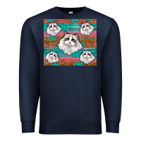 Navy Western Ragdoll Cat Premium Sweatshirt - LillyAllenDesigns