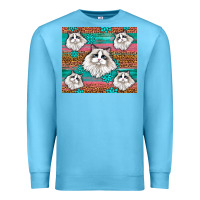 Ocean Blue Western Ragdoll Cat Premium Sweatshirt - LillyAllenDesigns