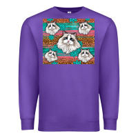 Purple Western Ragdoll Cat Premium Sweatshirt - LillyAllenDesigns