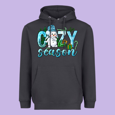 Cozy Season Winter Christmas Heavyweight Hoodie Designed By Nancycooperartshop