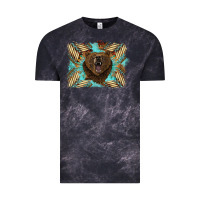 Cloud Black bear native American background Vintage Tee - BarkalooDesign