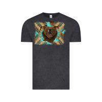 Vintage Black bear native American background Vintage Tee - BarkalooDesign