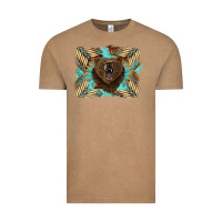 Vintage Coffee bear native American background Vintage Tee - BarkalooDesign