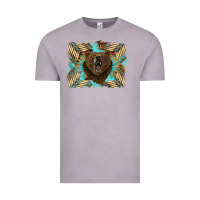 Vintage Zinc bear native American background Vintage Tee - BarkalooDesign