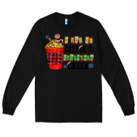 Black I Run On Coffee & Christmas Cheer Long Sleeve Tee - CowhideDigitalArt