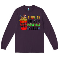 Plum I Run On Coffee & Christmas Cheer Long Sleeve Tee - CowhideDigitalArt