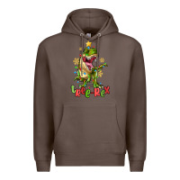 Coffee tree rex trex christmas dinosaur Premium Hoodie - MaliasSmallBusiness