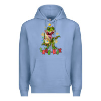 Colony Blue tree rex trex christmas dinosaur Premium Hoodie - MaliasSmallBusiness