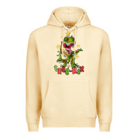 Pina Colada tree rex trex christmas dinosaur Premium Hoodie - MaliasSmallBusiness