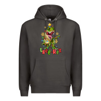 Smoke tree rex trex christmas dinosaur Premium Hoodie - MaliasSmallBusiness