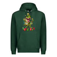 Sports Green tree rex trex christmas dinosaur Premium Hoodie - MaliasSmallBusiness