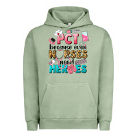 Pigment Oil Green pct because nurses need heroes Urban Hoodie - LillyAllenDesigns