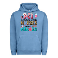 Pigment Pebble Blue pct because nurses need heroes Urban Hoodie - LillyAllenDesigns