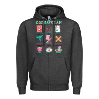 Charcoal Heather nurse god says i am  nurse elements Zipper Hoodie - AdoDesignShop