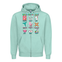 Seafoam nurse god says i am  nurse elements Zipper Hoodie - AdoDesignShop