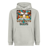 Moon Dust cowboys and beers Heavyweight Hoodie - NancyCooperArtShop