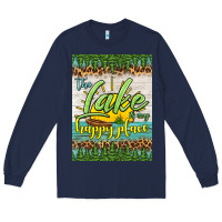 Navy the lake is my happy place air freshener Long Sleeve Tee - HRA Design Shop