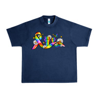 Navy pride ribbon Urban Heavy Tee - Zillion Design Studio