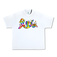 White pride ribbon Urban Heavy Tee - Zillion Design Studio
