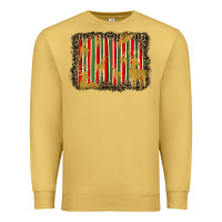 Antique Gold christmas reindeers leopard background Premium Sweatshirt - BarkalooDesign