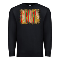 Black christmas reindeers leopard background Premium Sweatshirt - BarkalooDesign