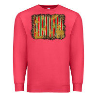 Cardinal christmas reindeers leopard background Premium Sweatshirt - BarkalooDesign
