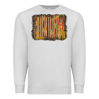 Dove Grey christmas reindeers leopard background Premium Sweatshirt - BarkalooDesign