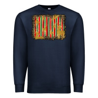 Navy christmas reindeers leopard background Premium Sweatshirt - BarkalooDesign