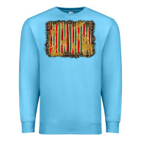 Ocean Blue christmas reindeers leopard background Premium Sweatshirt - BarkalooDesign
