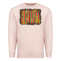 Pale Pink christmas reindeers leopard background Premium Sweatshirt - BarkalooDesign