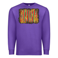 Purple christmas reindeers leopard background Premium Sweatshirt - BarkalooDesign