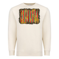 Sandshell christmas reindeers leopard background Premium Sweatshirt - BarkalooDesign