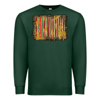 Sports Green christmas reindeers leopard background Premium Sweatshirt - BarkalooDesign