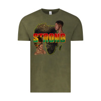 Vintage Olive strong with glitter Vintage Tee - texasbilliewilder