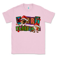 Bubblegum Pink merry christmas gnomies Classic Tee - FaDigitalArtStudio