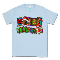 Dusty Blue merry christmas gnomies Classic Tee - FaDigitalArtStudio