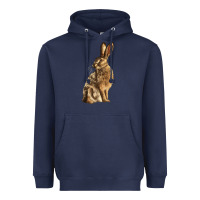 Navy Hares Heavyweight Hoodie - LillyAllenDesigns