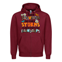Burgundy i have survived to may storms to be bothered by ra Zipper Hoodie - AdoDesignShop